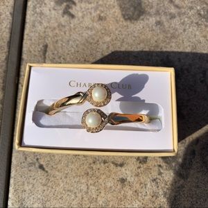Charter Club gold tone hinge bracelet